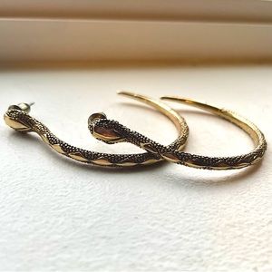 SLATE Serpentine Hoop Earrings